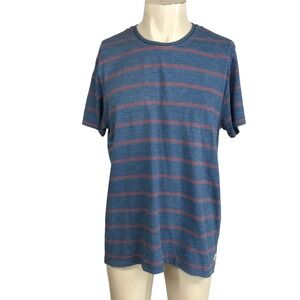 Marine Layer Mens Blue Red Stripe T Shirt Size Large Cotton Casual Tee
